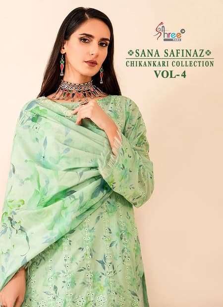 Sana Safinaz Chikankari collection Vol 4 By Shree Cotton Pakistani Suits Catalog
